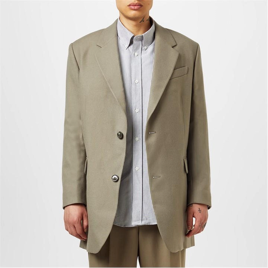 AMI Paris Oversize Two Buttons Jacket - Beige